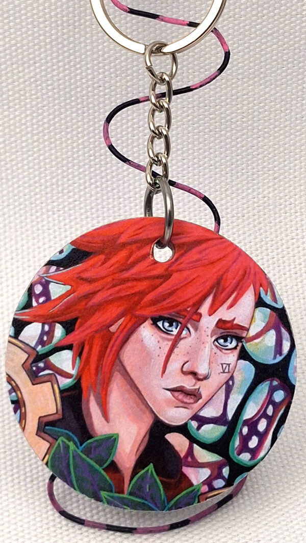 Arcane Hextech Vi - Wooden Keychains - Image 2