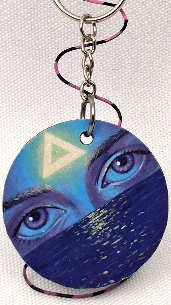 Ocean Eyes - Wooden Keychain - Image 2