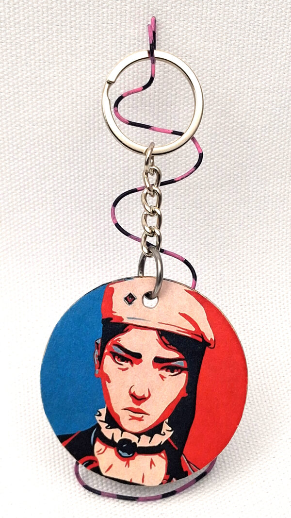 Arcane Piltover Propaganda Poster Caitlyn - Wooden Keychain