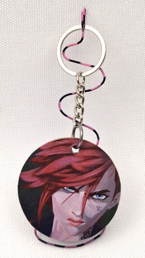 Arcane Fighter’s Gaze Vi - Wooden Keychain
