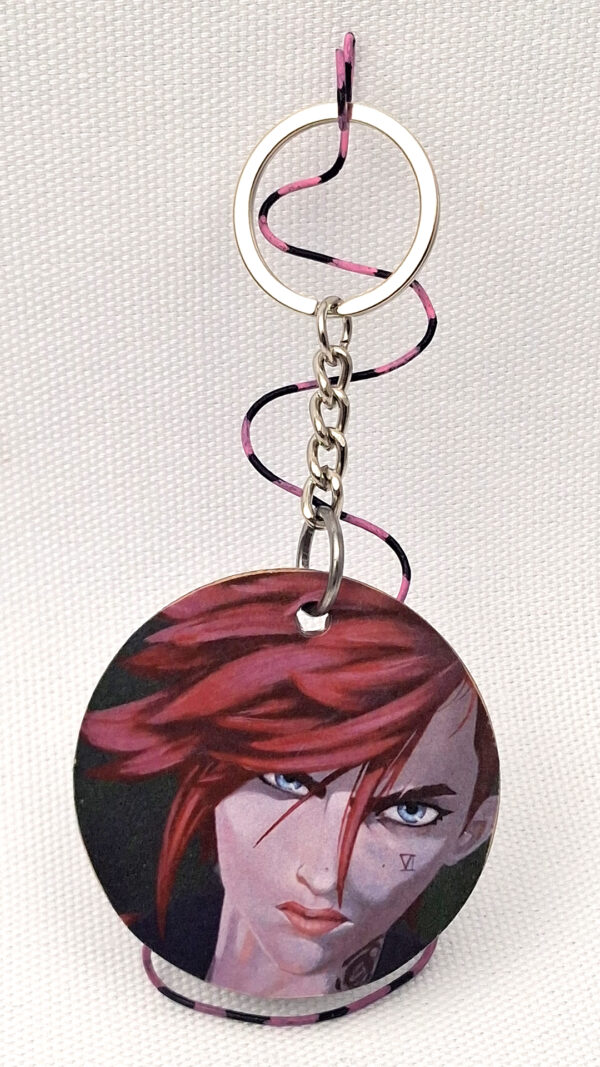 Arcane Fighter’s Gaze Vi - Wooden Keychain