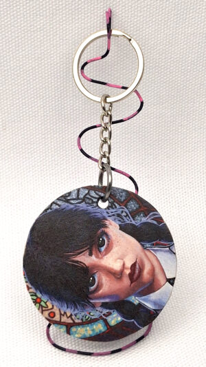 Gothic Wednesday - Wooden Keychain