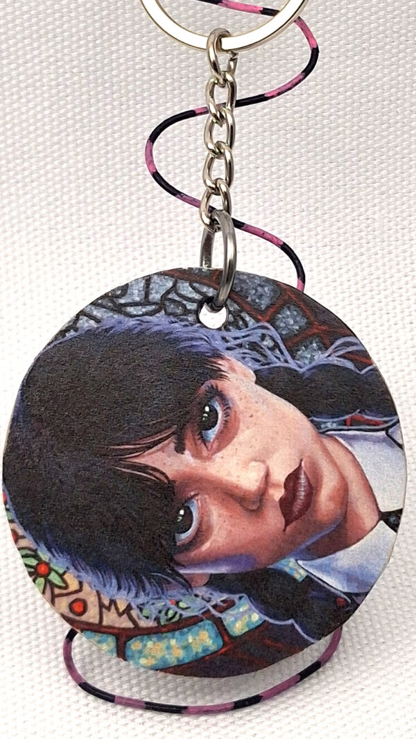 Gothic Wednesday - Wooden Keychain - Image 2