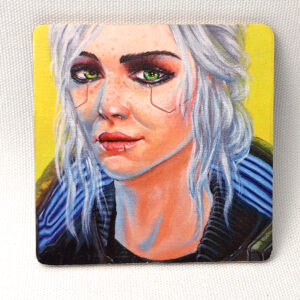 Cyberpunk Ciri Witcher 2077 - Wooden Cup Coaster