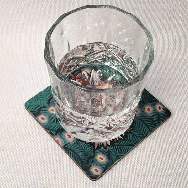 Cat x-mas bauble- Wooden Cup Coaster - Image 2