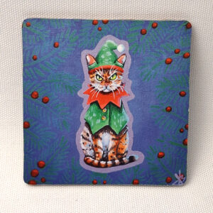 Mad Cat x-max Elf - Wooden Cup Coaster