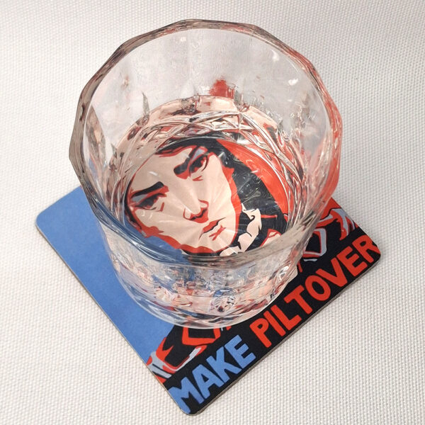Arcane Piltover Propaganda Poster Caitlyn - Wooden Cup Coaster - Image 2