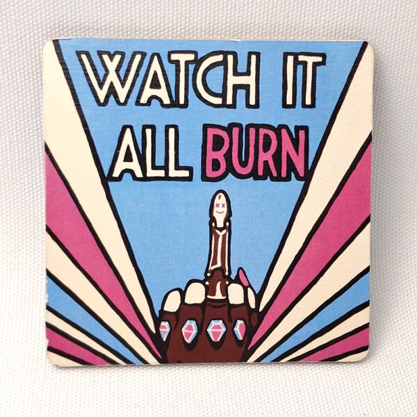 Arcane Zaun Propaganda Poster Jinx- Wooden Cup Coaster