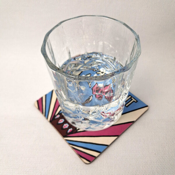 Arcane Zaun Propaganda Poster Jinx- Wooden Cup Coaster - Image 2