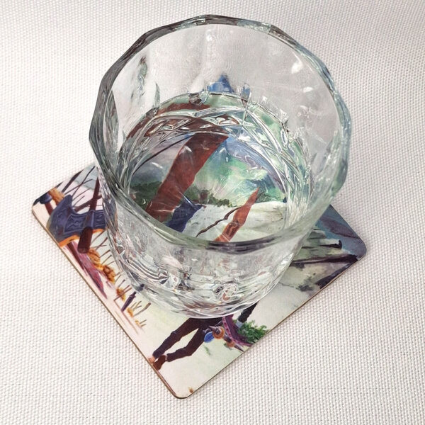 Lol Rise Landscape - Wooden Cup Coaster - Image 2