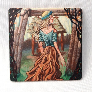 Licho – A Witcher-Inspired Monster - Wooden Cup Coaster