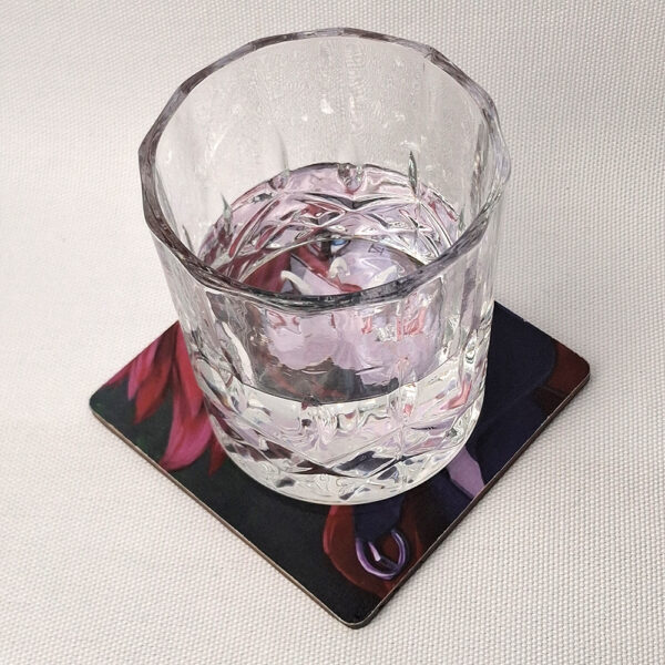 Arcane Fighter’s Gaze Vi - Wooden Cup Coaster - Image 2