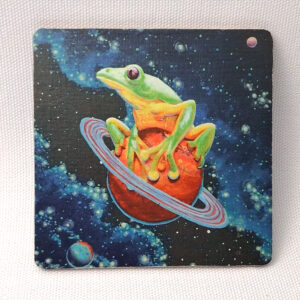 Galactic Frog - Wooden Cup Coaster