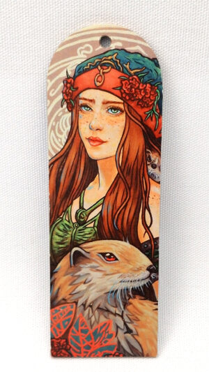 Dziewanna - Slavic Forest Goddess - Wooden Bookmark