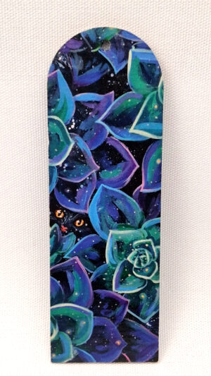 Secret Garden Black Cat - Wooden Bookmark