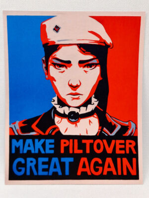 Arcane Piltover Propaganda Poster Caitlyn - Art Print