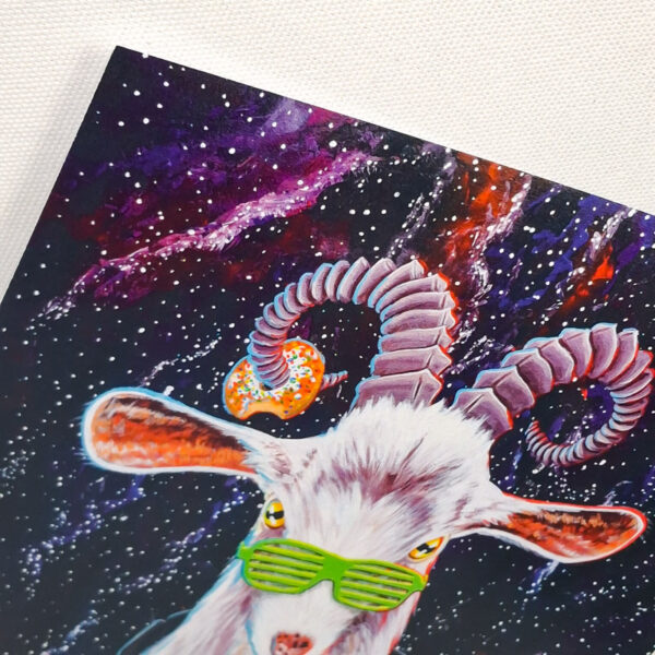 Funky Space Goat - Art Print - Image 2