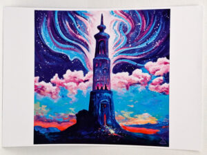 Mage’s Tower and Colorful Spells - Art Print