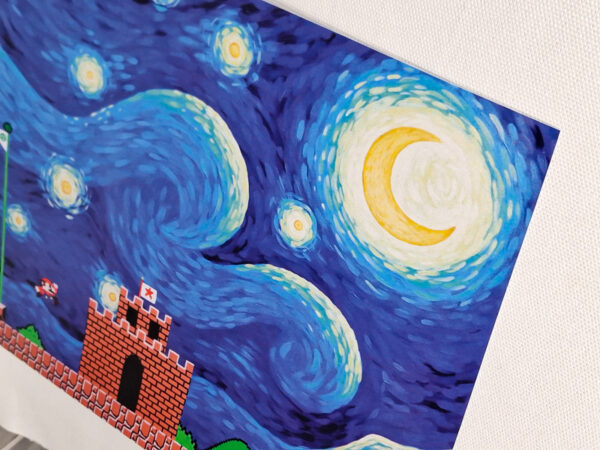 Mario in the Starry Night - Art Print - Image 2