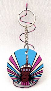 Arcane Zaun Propaganda Poster Jinx - Wooden Keychain (Copy)