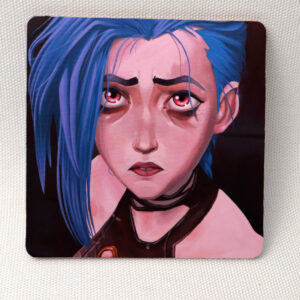 Arcane Sad Jinx  - Wooden Cup Coaster