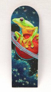 Frog Rodeo on Mars - Wooden Bookmark