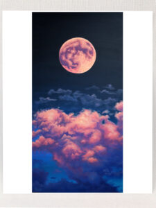 Pink Full Moon - Art Print