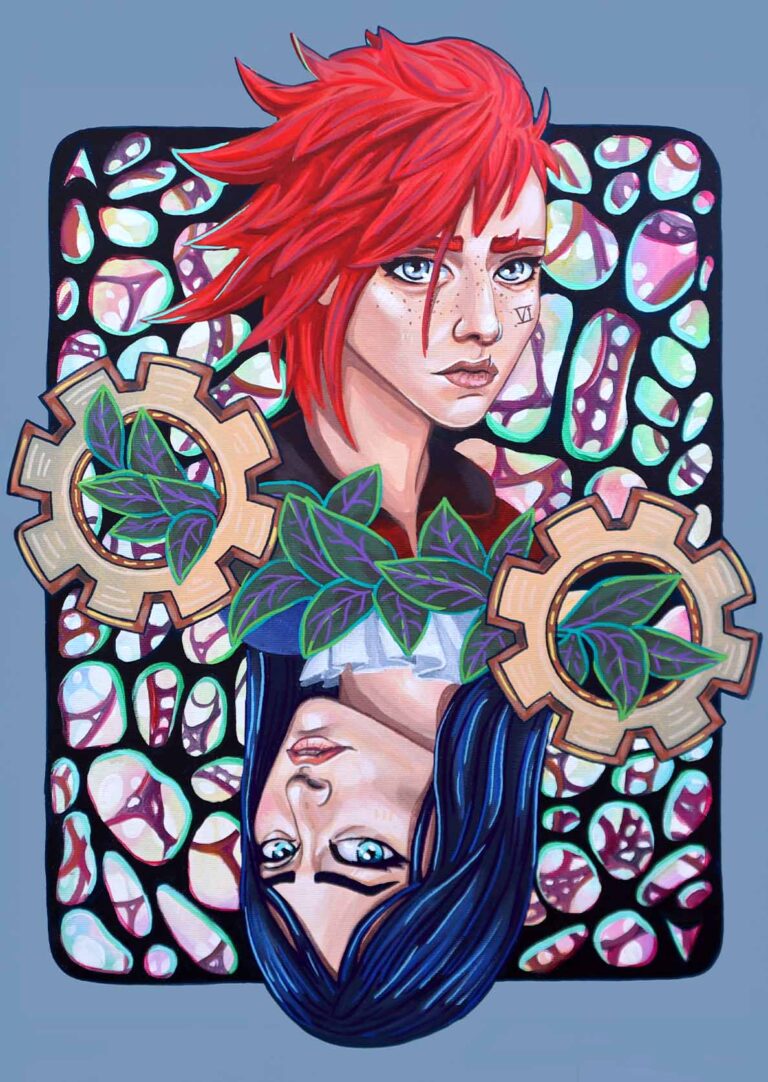 Arcane Hextech Vi Caitlyn - Original Painting