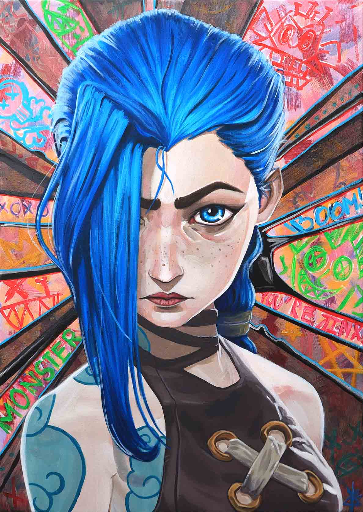 Arcane Jinx Pane - Wooden Keychain - Image 2