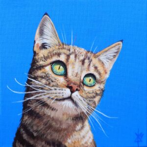 Blue Sky Cat - Original Painting
