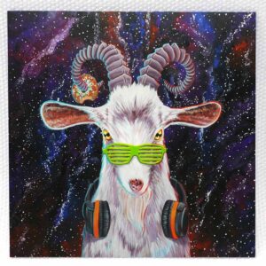 Funky Space Goat - Magnet