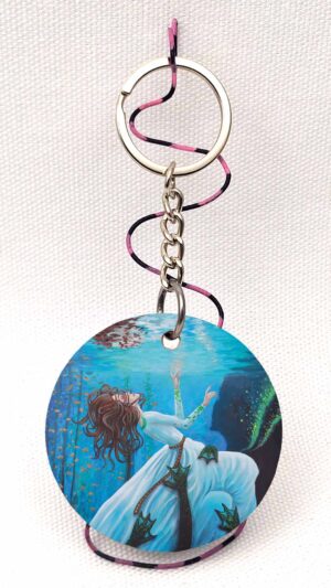 Slavic Bride of the Abyss - Wooden Keychain