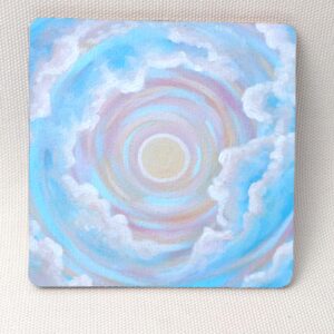 Solar Embrace - Wooden Cup Coaster