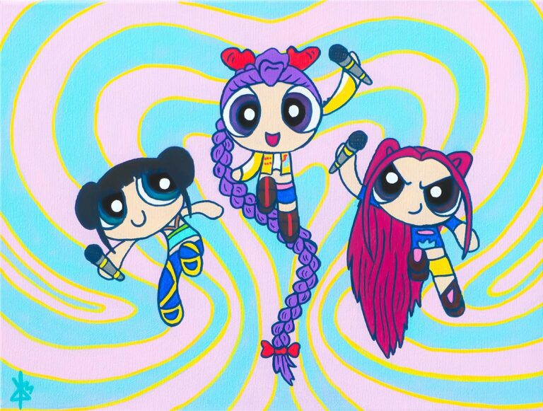 Sugar, Spice & Neon Power - Original Painting