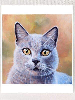 Velvet Presence Cat - Art Print