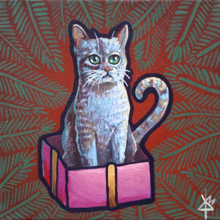 Cat x-mas Gift - Original Painting