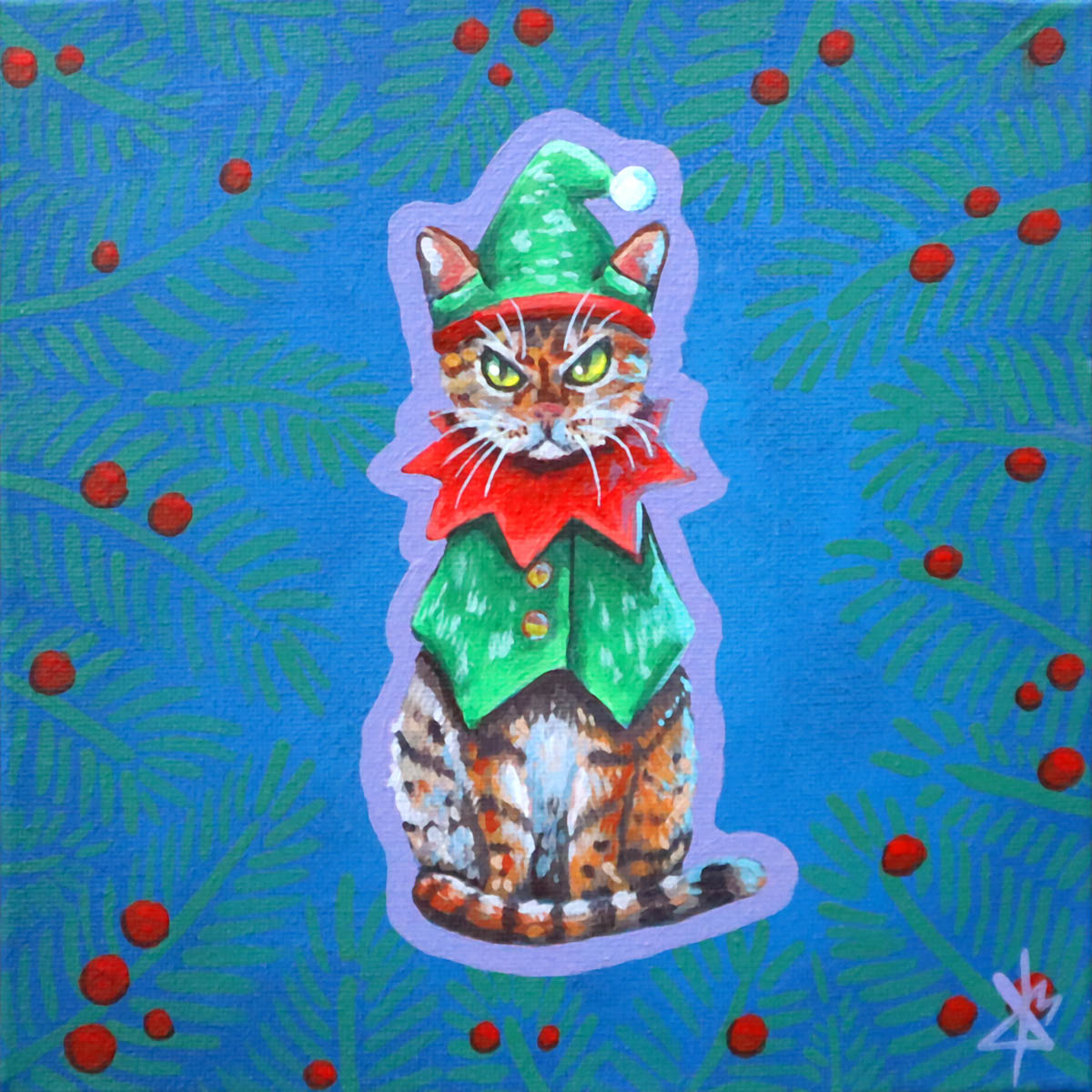 Mad Cat x-max Elf - Original Painting